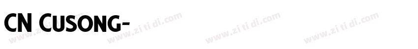 CN Cusong字体转换